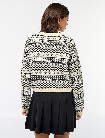 Jersey de punto grueso con cuello redondo