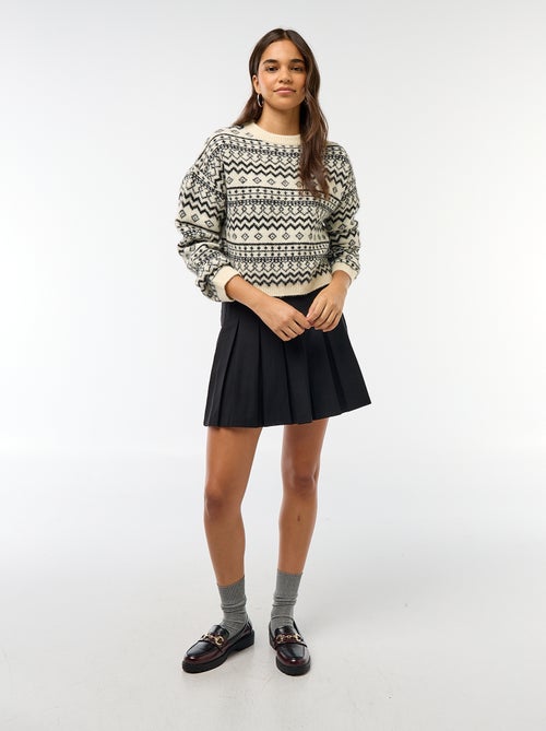 Jersey de punto grueso con cuello redondo - Kiabi