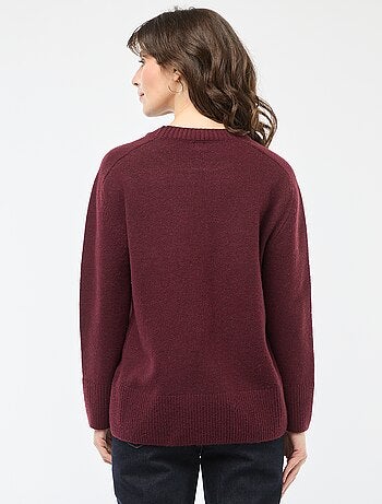 Jersey de punto grueso con cuello redondo
