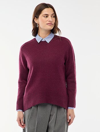 Jersey de punto grueso con cuello redondo