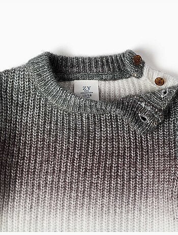 Jersey de punto grueso con efecto degradado
