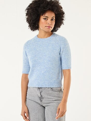 Jersey de punto grueso de manga corta