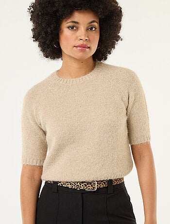 Jersey de punto grueso de manga corta