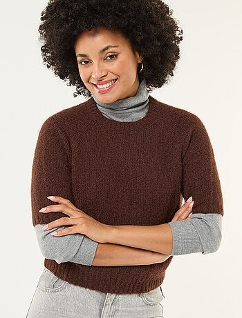 Jersey de punto grueso de manga corta