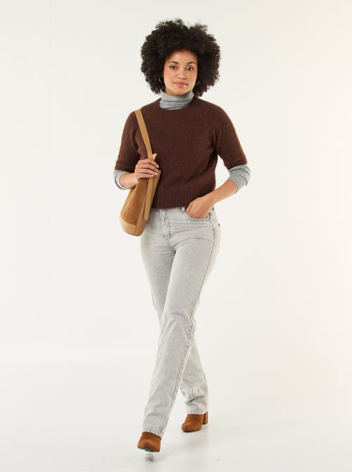 Jersey de punto grueso de manga corta - Kiabi