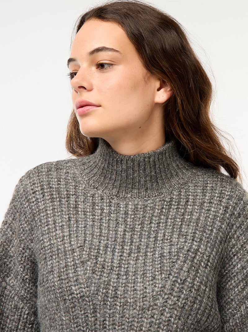 Jersey de punto grueso Gris - Kiabi