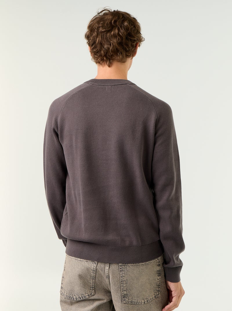 Jersey de punto grueso Gris - Kiabi