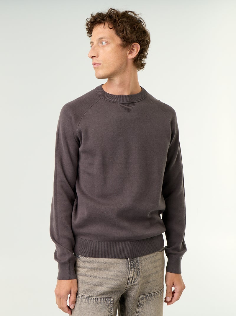 Jersey de punto grueso Gris - Kiabi