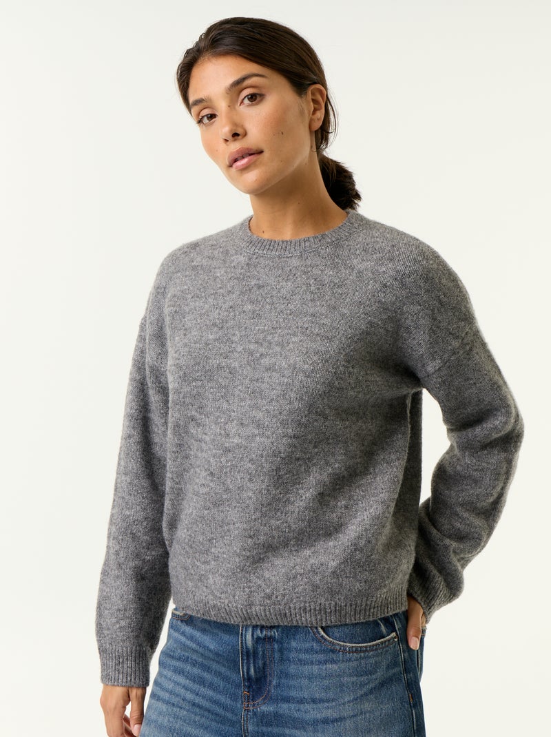 Jersey de punto grueso Gris - Kiabi