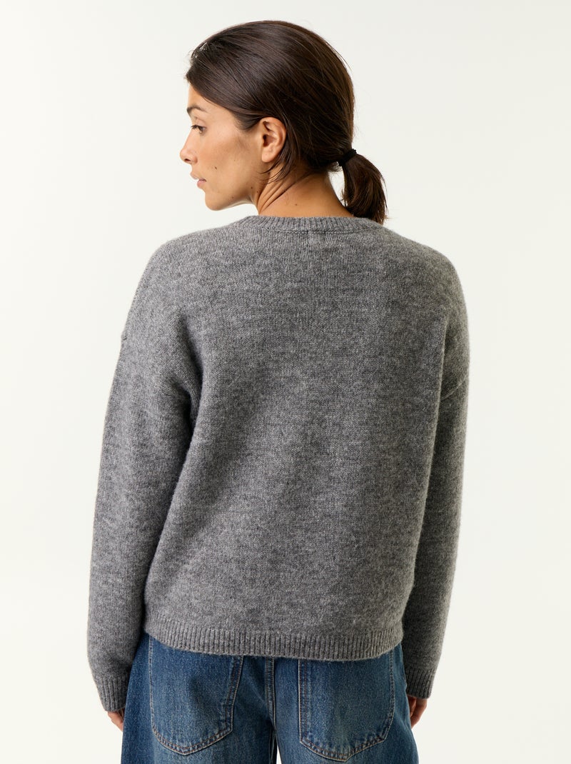 Jersey de punto grueso Gris - Kiabi