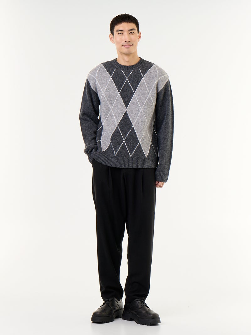 Jersey de punto grueso Gris - Kiabi