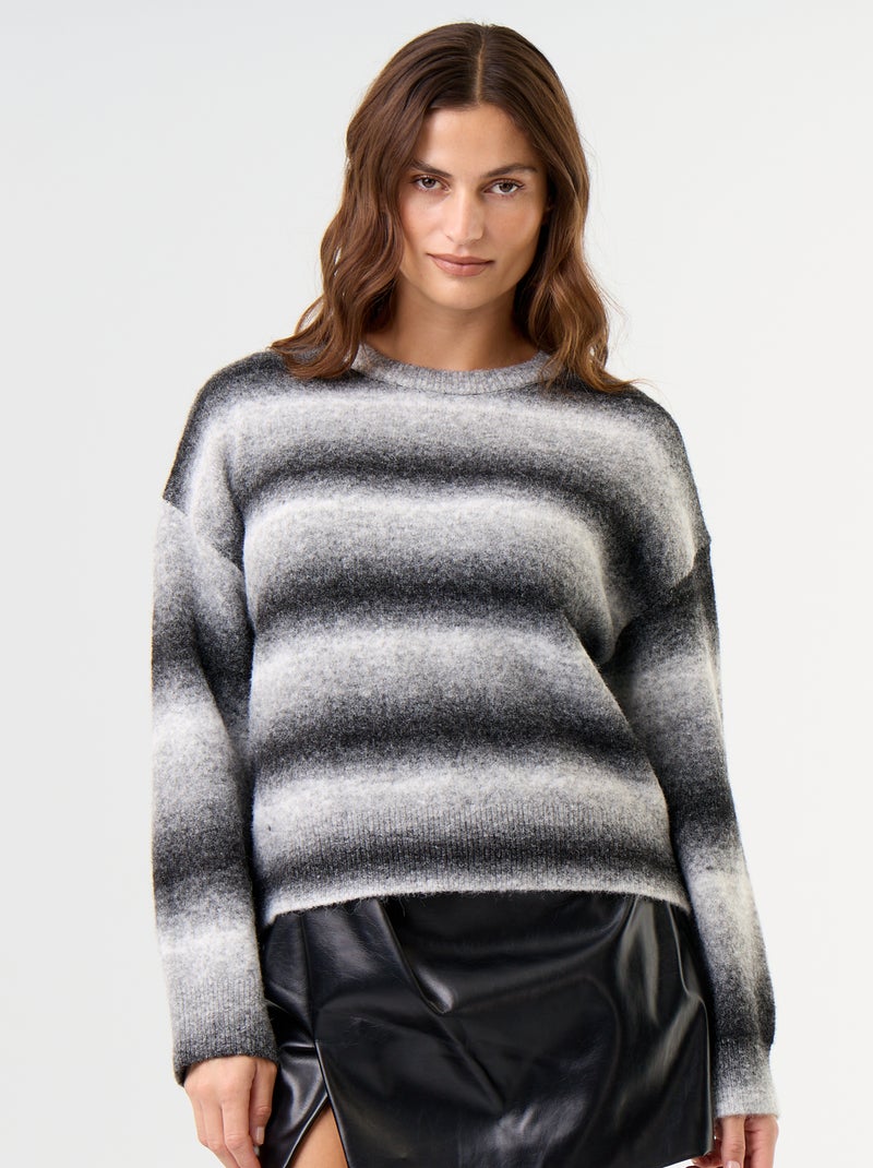 Jersey de punto grueso Gris - Kiabi