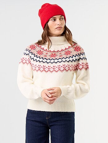 Jersey de punto grueso jacquard