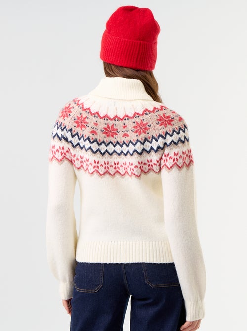 Jersey de punto grueso jacquard - Kiabi