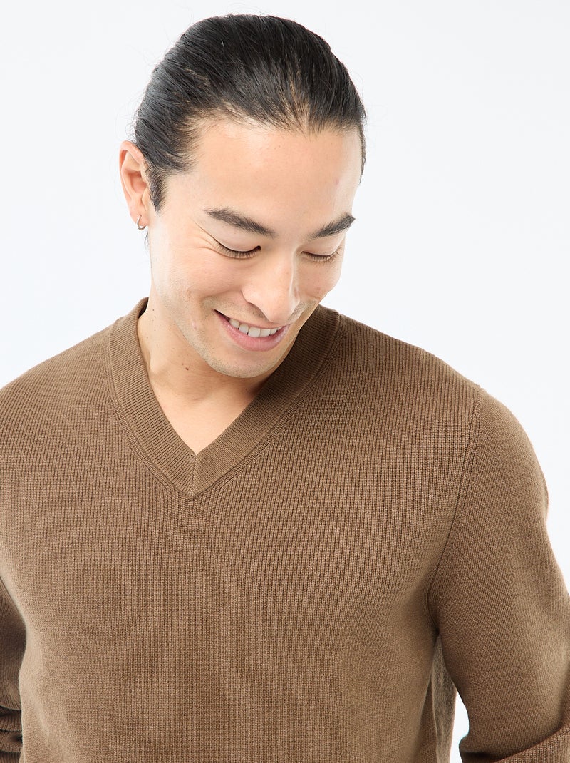 Jersey de punto grueso Marron - Kiabi