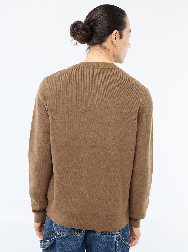 Jersey de punto grueso Marron - Kiabi