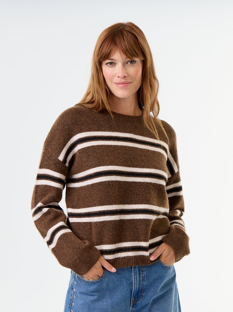 Jersey de punto grueso Marron - Kiabi