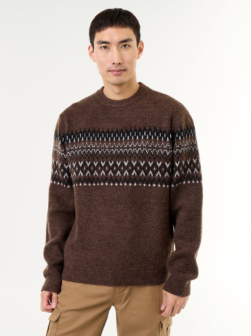 Jersey de punto grueso Marron - Kiabi