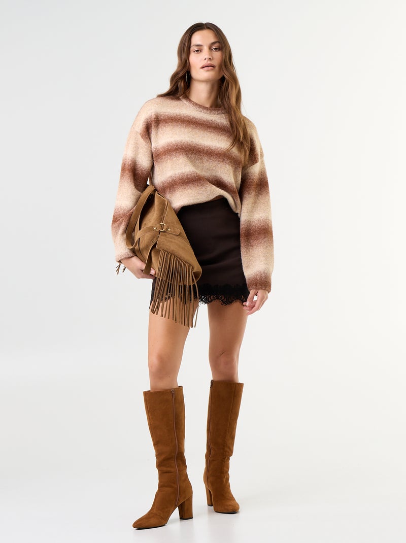 Jersey de punto grueso Marron - Kiabi