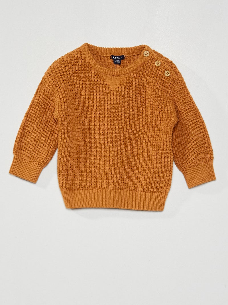 Jersey de punto grueso MARRON - Kiabi