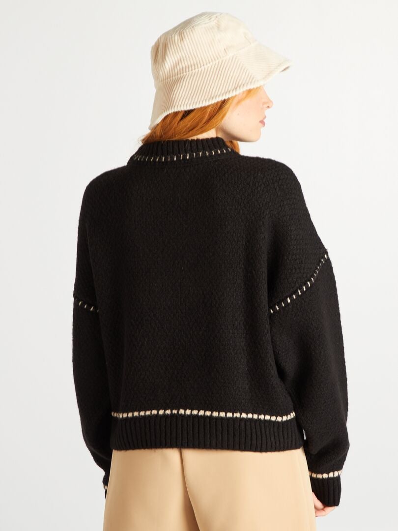 NXG By Protest ZIP TOP - Jersey De Punto - True Black/negro