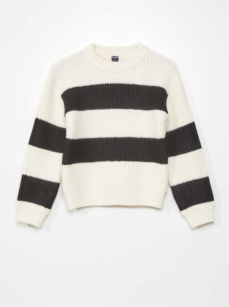 Jersey de punto grueso NEGRO - Kiabi