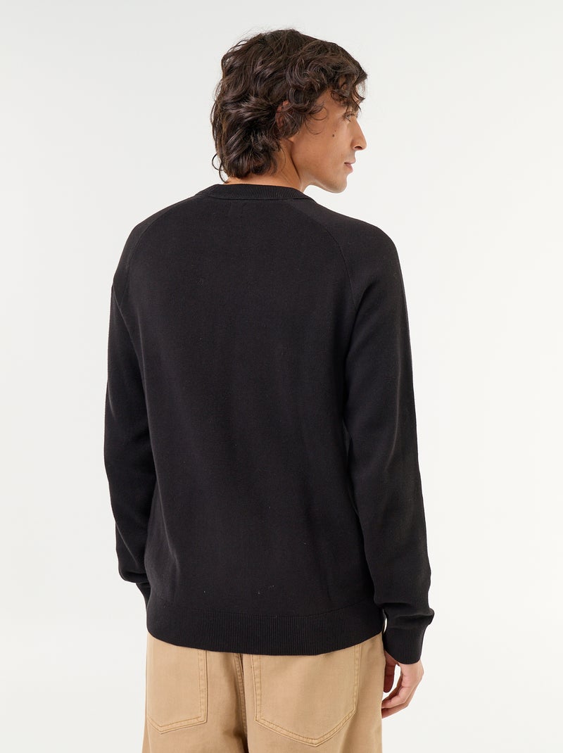 Jersey de punto grueso Negro - Kiabi