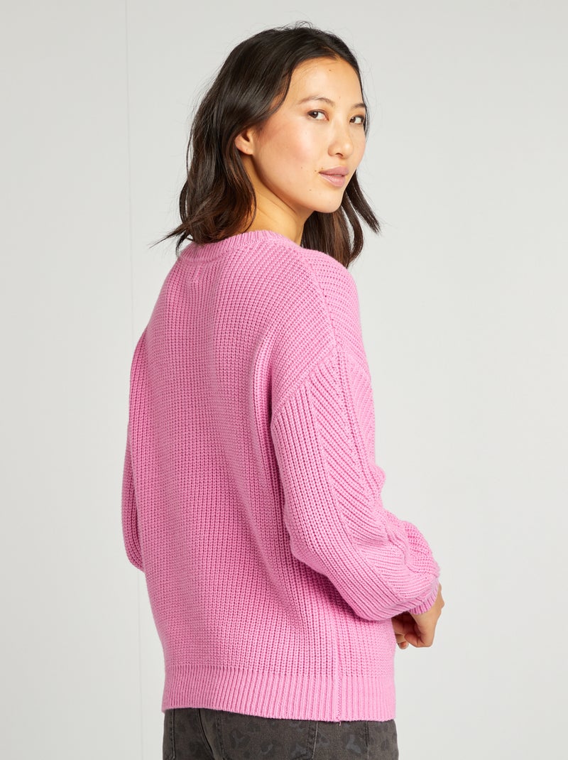 Jersey de punto grueso ROSA - Kiabi