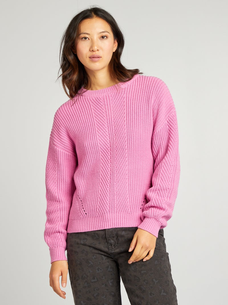 Jersey de punto grueso ROSA - Kiabi
