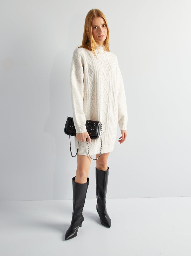 Jersey de punto grueso trenzado BEIGE - Kiabi