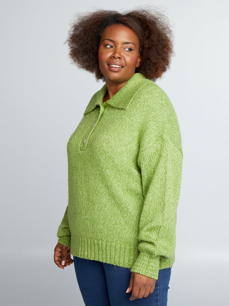 Jersey de punto grueso VERDE - Kiabi