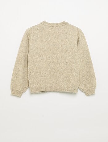 Jersey de punto jacquard con motivos de "oso