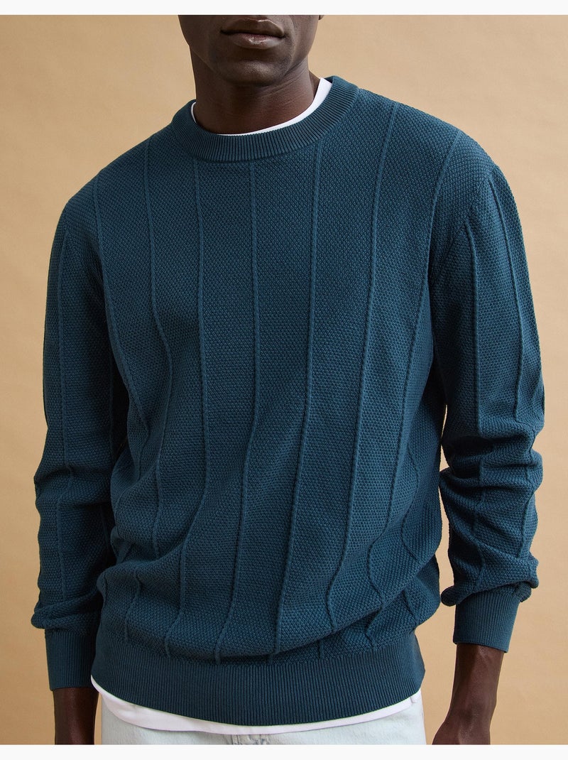 Jersey de punto Jacquard, MO Fashion Azul - Kiabi