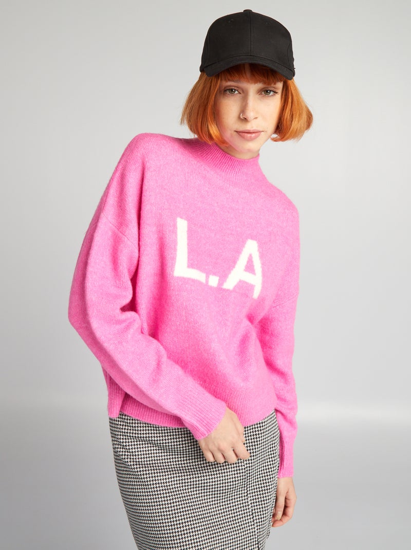 Jersey de punto jacquard ROSA - Kiabi