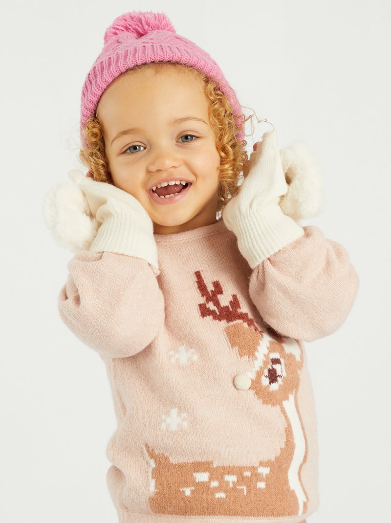 Jersey de punto jacquard ROSA - Kiabi