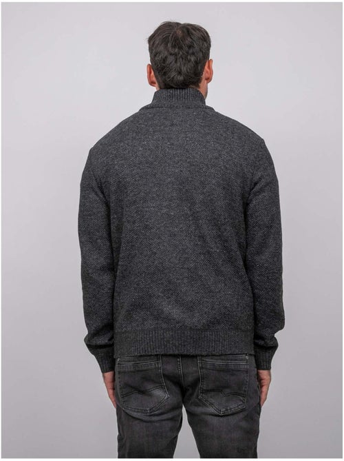 Jersey de punto jaspeado con cuello alto abotonado lookies - Kiabi Jersey de punto jaspeado con cuello alto abotonado lookies - Kiabi