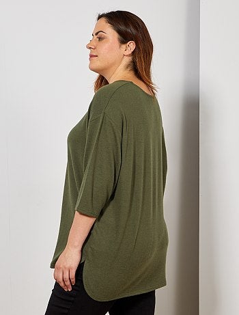 Tallas grandes mujer - Jersey de punto jaspeado - Kiabi