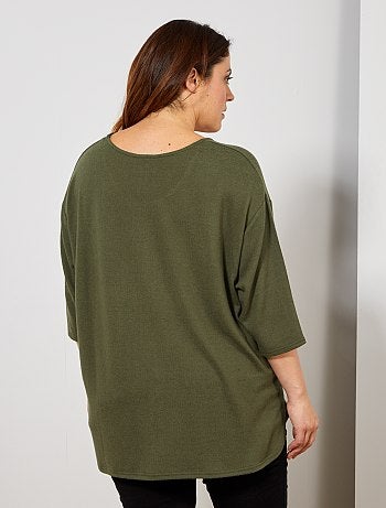 Tallas grandes mujer - Jersey de punto jaspeado - Kiabi