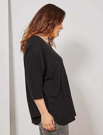 Tallas grandes mujer - Jersey de punto jaspeado - Kiabi