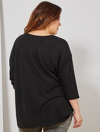 Tallas grandes mujer - Jersey de punto jaspeado - Kiabi