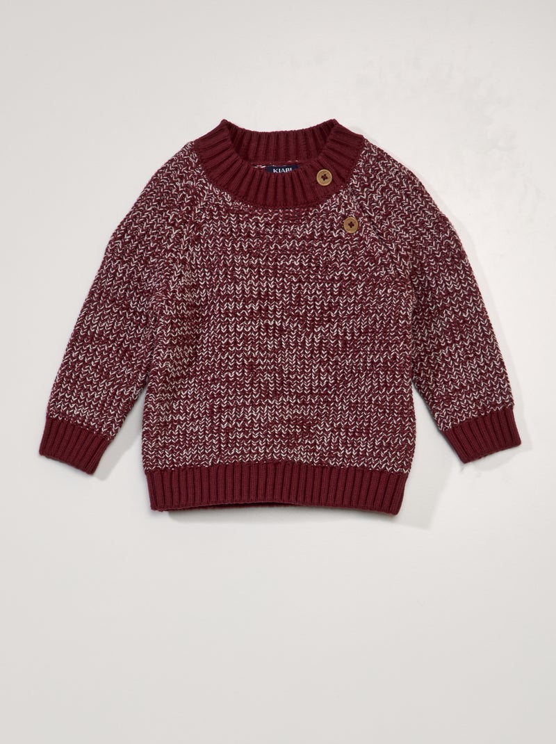 Jersey de punto jaspeado ROJO - Kiabi