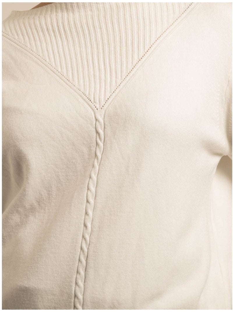 Jersey de punto KAORI Blanco - Kiabi