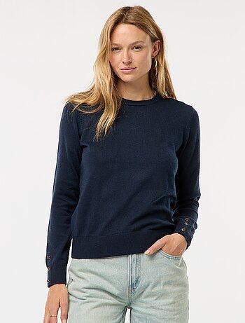 Jersey de punto ligero con cuello redondo
