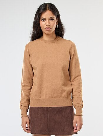 Jersey de punto ligero con cuello redondo