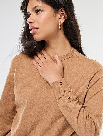 Jersey de punto ligero con cuello redondo