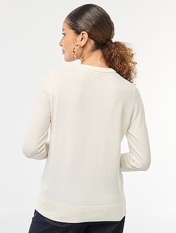 Jersey de punto ligero con cuello redondo