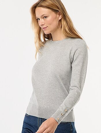 Jersey de punto ligero con cuello redondo