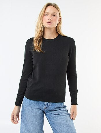 Jersey de punto ligero con cuello redondo