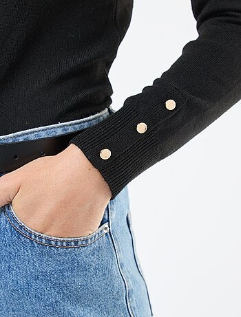 Jersey de punto ligero con cuello redondo