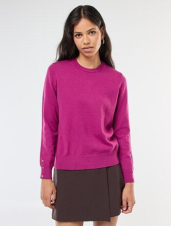 Jersey de punto ligero con cuello redondo